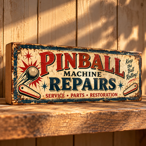 Pinball machine repairs wooden - repairs,