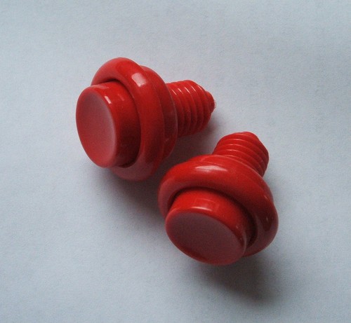 Red flipper buttons for